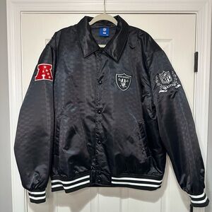 Kith for the NFL: Raiders Satin Bomber Jacket Black Men’s 2X Quilted Lining NWOT